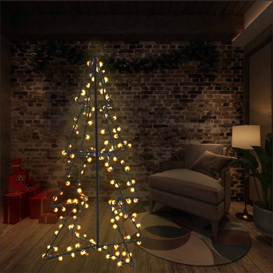 Árbol de Navidad VIDAXL con Luces LED (Verde - 78x120)