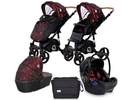 Carrito de Bebé 3 in 1 LORELLI Rimini Rubi Red & Black (Rojo)