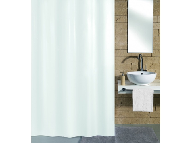 Kleine Wolke Cortina de ducha Kito blanco 180x200 cm