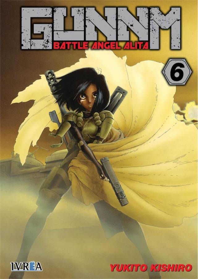 Gunnm Battle Angel alita 6 tapa blanda libro de yukito kishiro