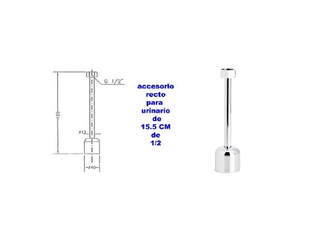 Genebre rep-bajante urinario recto de 15,5 cmx1-2 1017 04