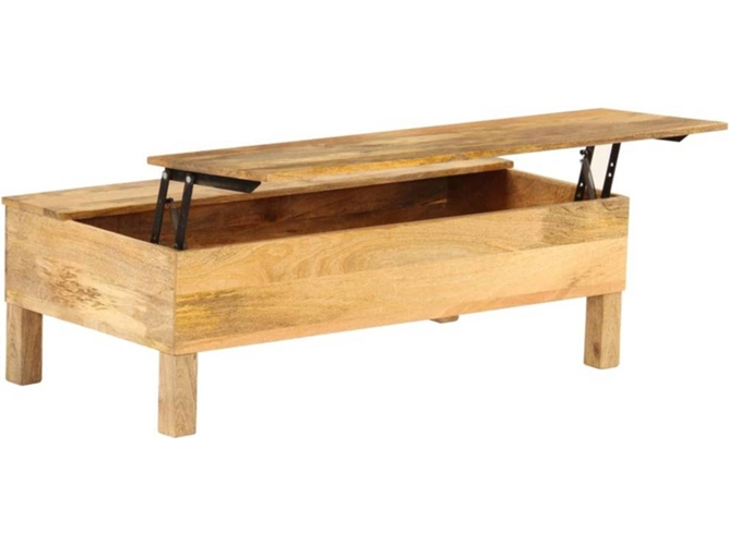 Mesa De Centro vidaxl madera maciza 110x55x35 cm art planet manguera 110x55x35cm