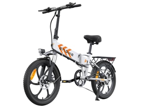 Bicicleta Eléctrica ENGWE P1 Plegable 250W 36V 13Ah Batería 25km/h Freno de Disco Doble Shimano 7 Marchas Blanca