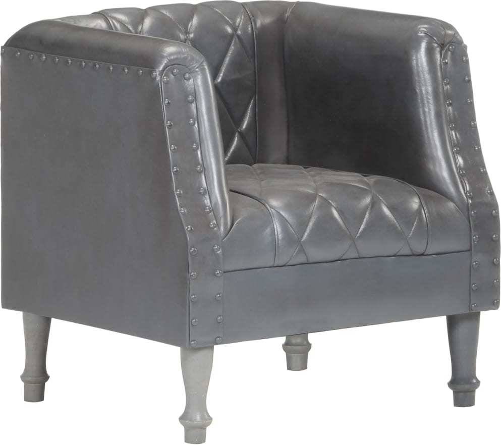 Sillón VIDAXL 286618 Cuero Gris