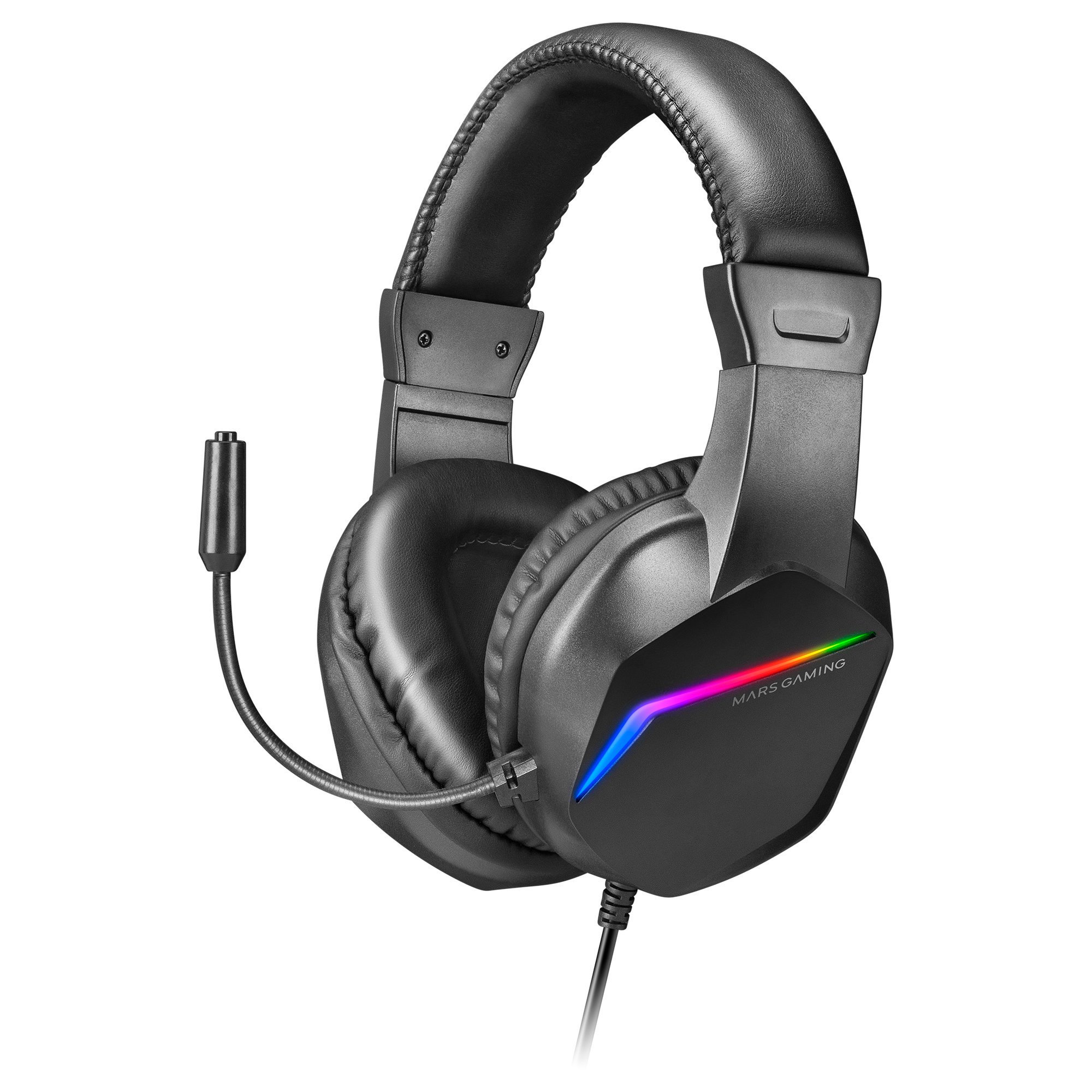 Auriculares Frgb Rainbow Gaming MARS GAMING Mh122 Over Ear Negro