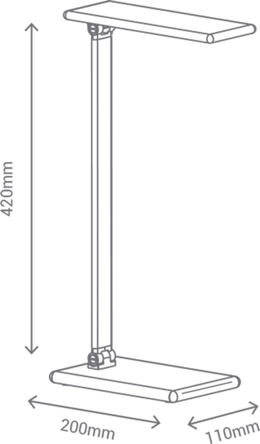 Lámpara de Mesa SULION (Gris - 8 W - Metal)