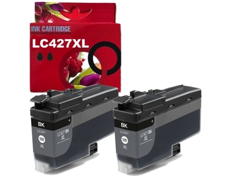 Paquete 2 Cartuchos de Tinta Compatible Con Brother Lc427Xlbk Lc427Xl