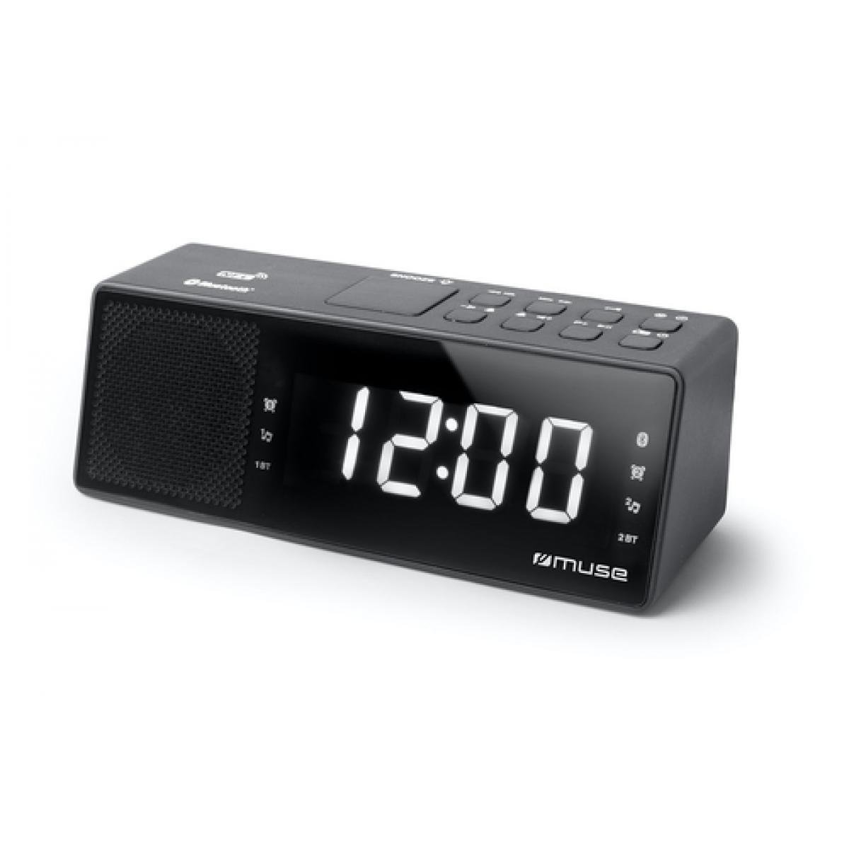 Muse M172bt Reloj bluetoothnfc m172 negro despertador digital fm pilas y corriente alarma doble snooze radiodespertador con bluetooh