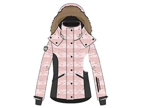 Abrigo para Mujer SUPERDRY Snow Luxe Puffer Rosa para Esquí (L)