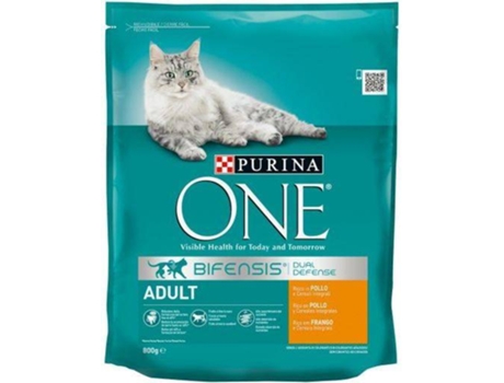 Pienso para Gatos ONE (800 g - Seco - Adulto - Sabor: Pollo y Cereales Integrales)