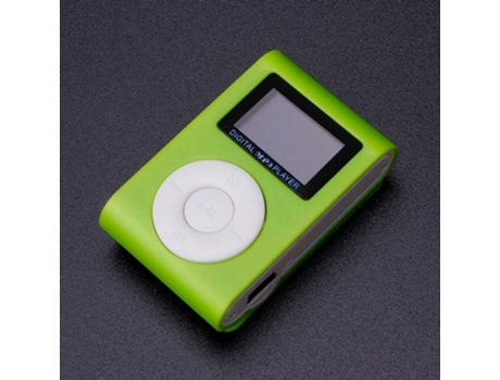 Mini reproductor de clip usb mp3 de moda, pantalla lcd compatible con diseño elegante micro sd tf de 32 gb[Verde / 32gb]