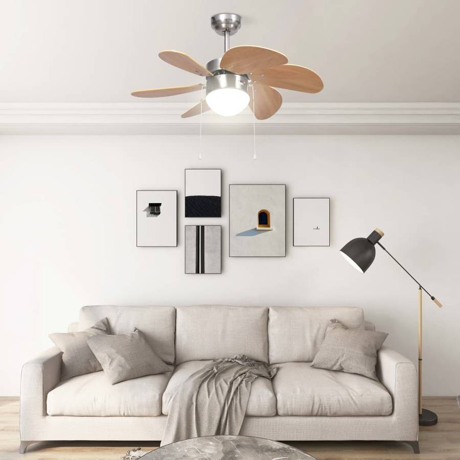 Ventilador de Techo VIDAXL con Luz (39 W - Diámetro 76 cm)