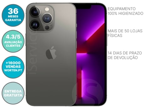 iPhone 13 Pro Max APPLE (Reacondicionado Como Nuevo - 128 GB - Negro)