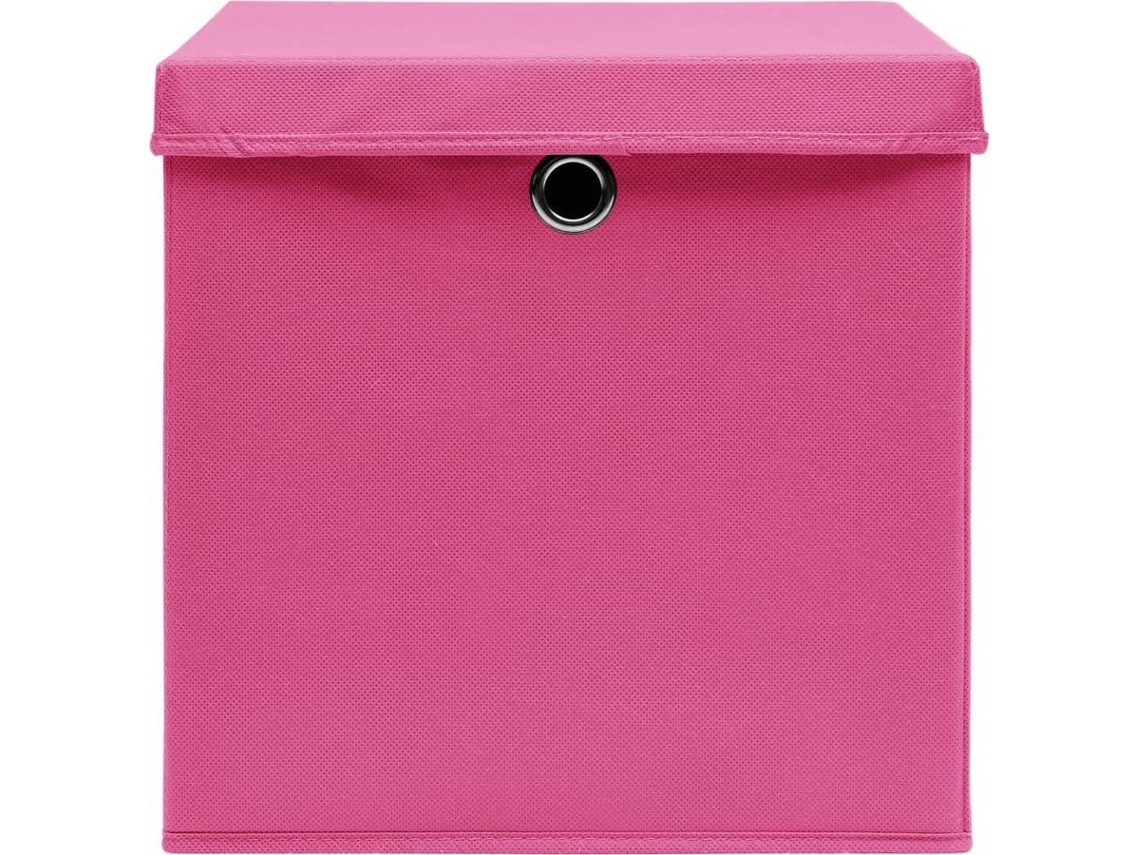 Caja de Almacenaje con Tapa Rosa Plástico 13 L 28,5 x 15 x 38,5 cm (12  Unidades) 