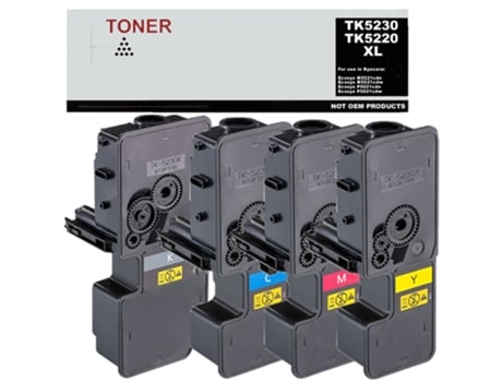 Paquete 4 Cartuchos de Toner Compatible Con Kyocera Tk5220 / Tk5230 Xl