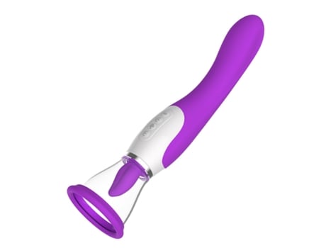 Vibrador de masaje de lengua con calefacción multifrecuencia para mujeres (púrpura) VEANXIN