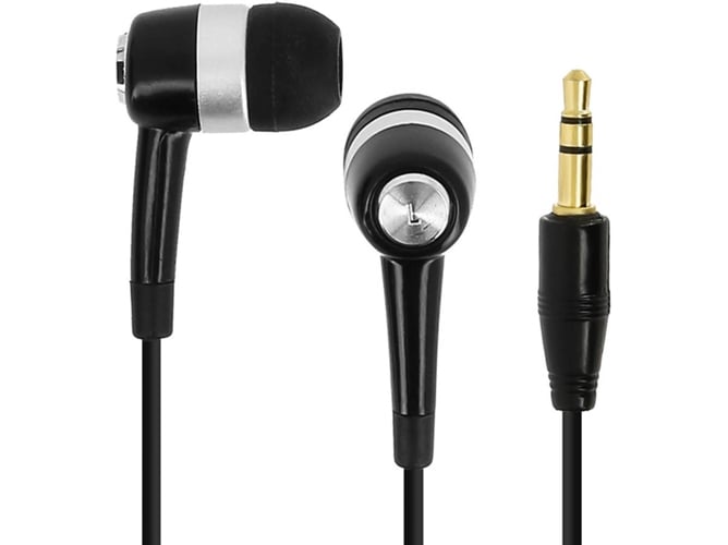 Auriculares con Cable AVIZAR HF-INTRA-25 (In Ear - Micrófono - Negro)