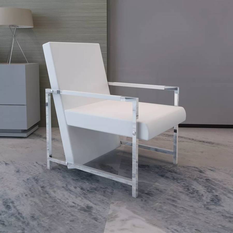 Sillón VIDAXL 241007 Cuero Artificial Blanco