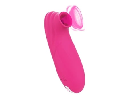 Vibrador de masaje de succión impermeable de silicona de 10 frecuencias para mujeres (rosa roja) VEANXIN