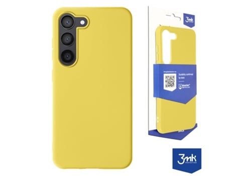 Funda para Samsung Galaxy 1/S23+/S23 3MK Silicona Amarillo