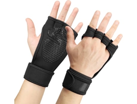 Guantes para Musculación ATRUMS de levantamiento de pesas antideslizantes FS-001 Negro