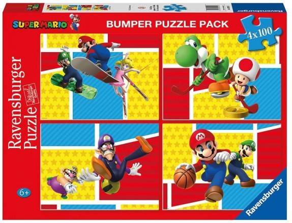 Puzzle RAVENSBURGUER Super Mario Deportes (Edad Mínima: 6 Anos - 100 Piezas)