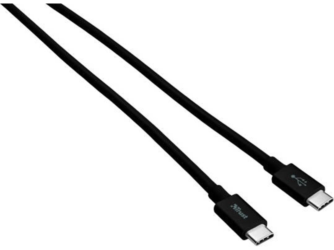 Cable USB TRUST USB C/USB C 1 m Macho/Macho Negro