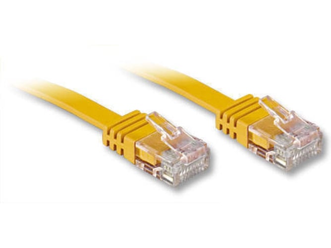 Cable de Red LINDY (RJ45 - 5 m - Amarillo)