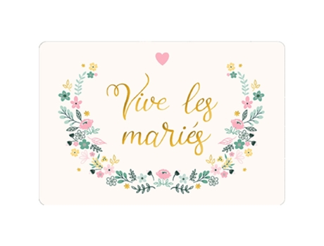 Tarjeta doble KIUB Des Plumes Et Des Fleurs Maries