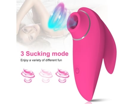 Potente vibrador de succión, estimulador de vacío de clítoris de pezón, masturbador femenino (rojo) VEANXIN