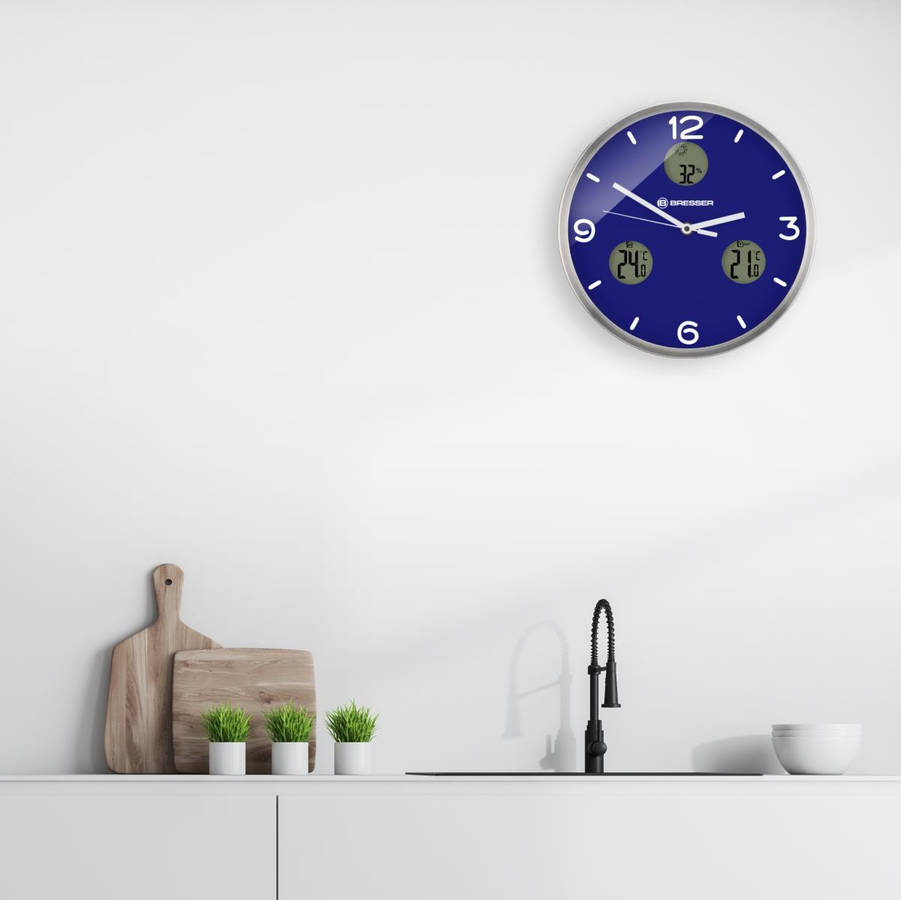 Reloj de Pared Climático BRESSER 8020211WXH000 (30 cm)