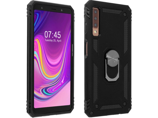 Carcasa Samsung Galaxy A7 2018 AVIZAR Anillo Negro