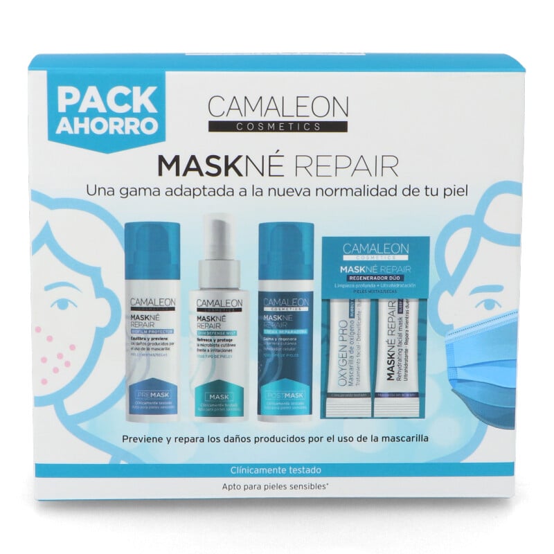 Cofres Faciales Camaleon maskne repair box cosmetics pack ahorro gama 5 unidades 30ml 50ml 2x4g