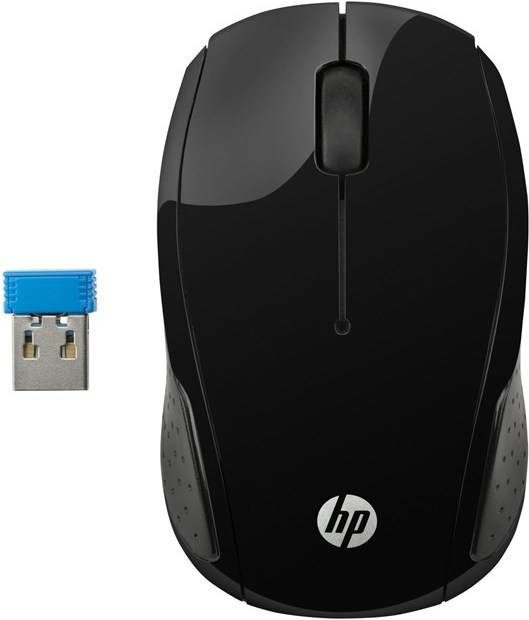 Ratón HP HP 200 (Inalámbrico - Regular - 1300 dpi - Negro)