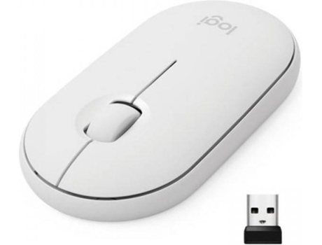 Ratón LOGITECH M350 Pebble (Blanco)