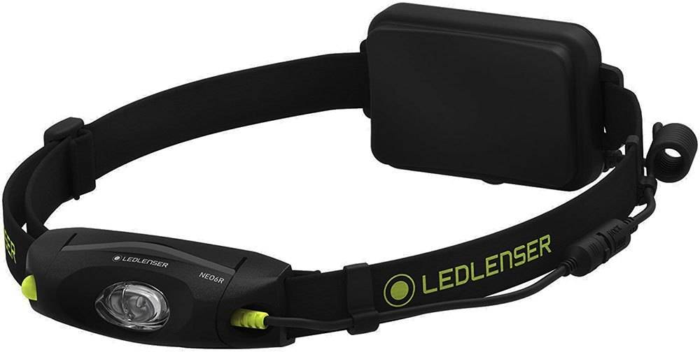 Ledlenser Linterna Frontal para correr neo6r verde recargable con batería 240 hasta 40h luz roja trasera running deporte la cabeza