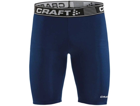 Pantalones Ajustados para Hombre CRAFT Malla Corta Pro Control Compresión Azul para Fútbol (L)