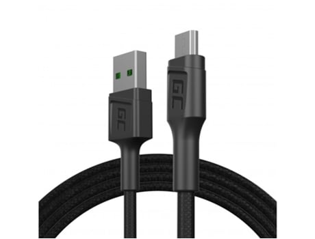 Cable Usb Microusb B GREEN CELL Negro