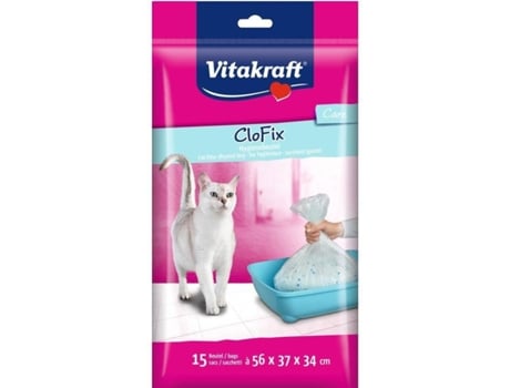 Bolsas Clo-Fix Para La Caja de Arena Del Gato VITAKRAFT 15 Unidades