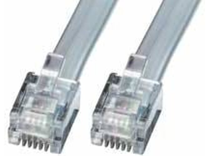 Cable LINDY RJ-12 M/M (15 m - Gris)