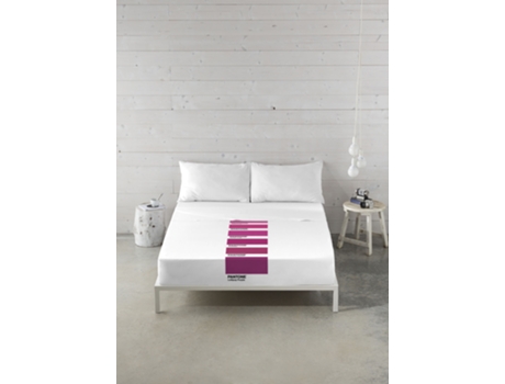 Sábana Encimera Con Funda De Almohada Cama 90 Algodón Extra Suave Fabricado En España Fan Deck Purple PANTONE