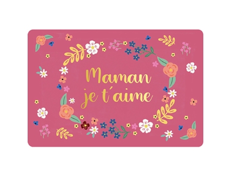 Tarjeta doble KIUB Des Plumes Et Des Fleurs Maman