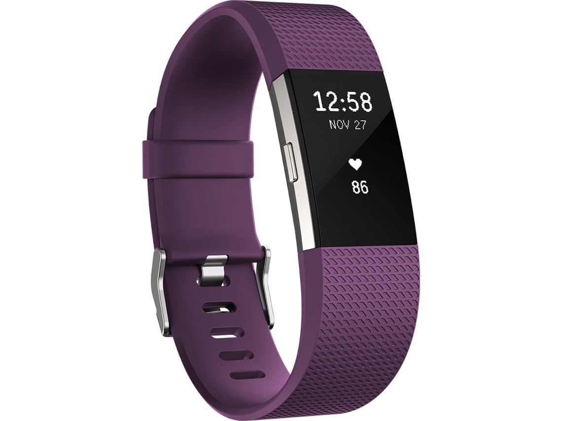 Pulsera de actividad FITBIT Charge 2 (Bluetooth - Hasta 5 días de autonomía - Resistente al agua - Plata)