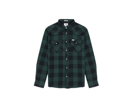 Camisa de Hombre WRANGLER Larga Western Verde (L)