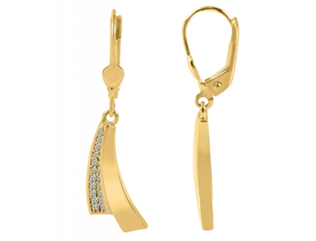 Joyas Oro 8K – Pendientes de Aro en Oro con Circonitas Sarai