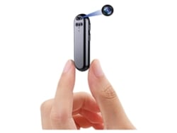 1080P Micro Cam Secret Wearable Mini cámara Espia Video Recorder Body Cam Sport Clip Collar Soporte Tarjeta TF Oculta Negro TURMIN