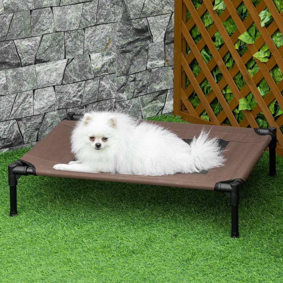 Cama para Gatos, Perros PAWHUT (Marrón - 40x40x70 cm - Mimbre de Madera, Felpa, Sisal)