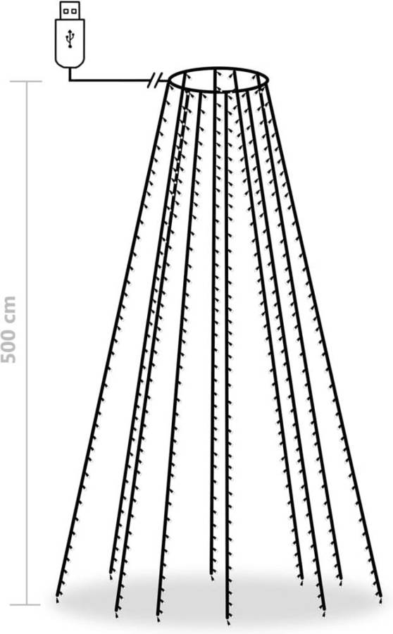 Luces de Navidad VIDAXL 500 LEDs (Azul - 500 cm)