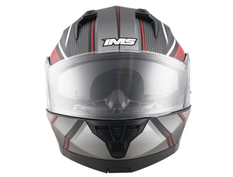 Casco IMS Motociclismo Modular Aquila 1 Negro Rojo (XS)