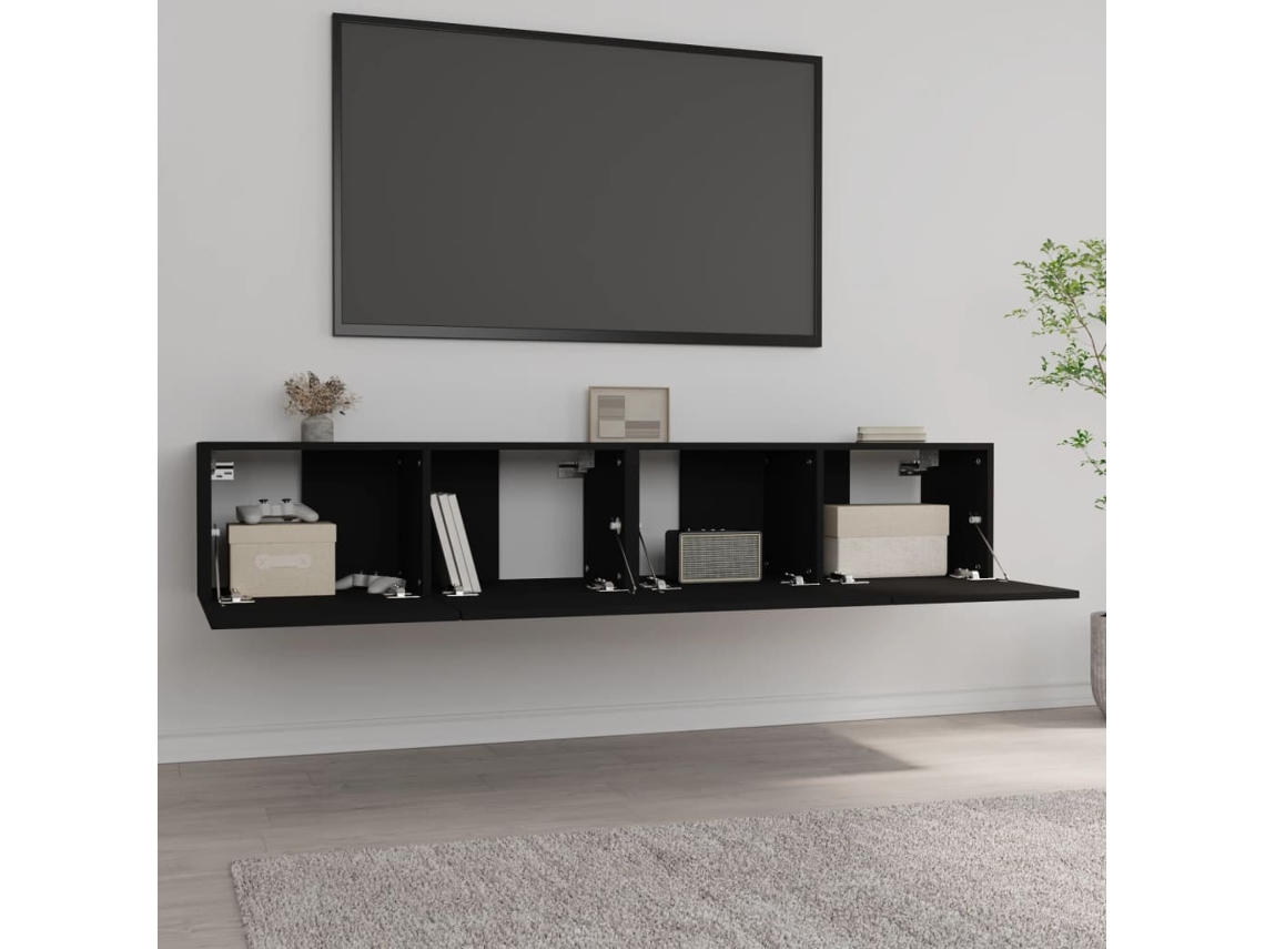 Maison Exclusive Mueble TV de pared 2 uds madera contrachapada